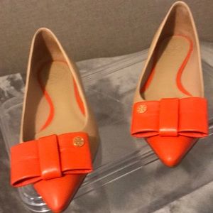 Tory Burch shoes( tan and orange)